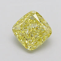Excellent VS1 Clarity Fancy Intense Yellow Color 1.50 CT Cushion Shape Moissanite Diamond For Her Ring