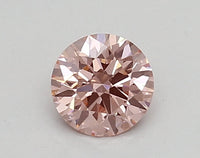 Gift choice 0.36 CT Round Shape Fancy Intense Pink Color VVS2 Clarity Lab Grown Diamond For Near Silence