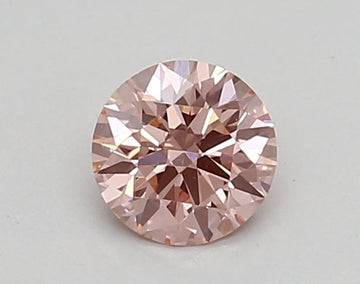Gift choice 0.36 CT Round Shape Fancy Intense Pink Color VVS2 Clarity Lab Grown Diamond For Near Silence