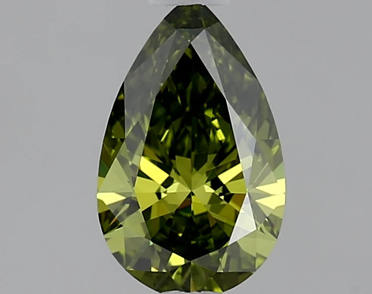 Engagement 0.52 CT Pear Shape Fancy Vivid Green Color VVS1 Clarity Moissanite Diamond For Found Time