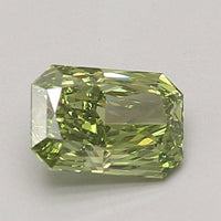 Brilliant Fancy Vivid Green Color VS1 Clarity 1.13 CT Radiant Shape Lab grown Diamond For Custom Ring