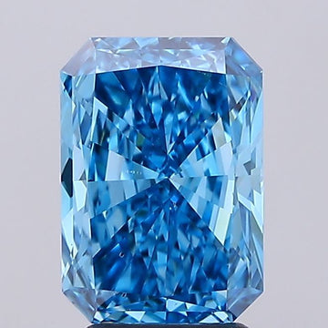 Cocktail 3.01 CT Radiant Shape Fancy Vivid Blue Color VS2 Clarity Lab Grown Diamond For One Touch