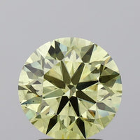 Perfect 2.51 CT Round Shape Fancy Intense Yellow Color SI1 Clarity Moissanite Diamond For Custom Ring
