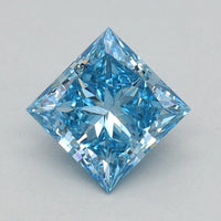 Elegant 0.51 CT Princess Shape Fancy Vivid Blue Color VVS2 Clarity Lab Grown Diamond For In Between