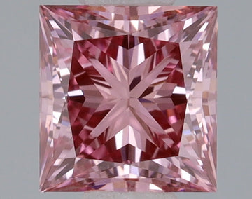 Premium 0.51 CT Princess Shape Fancy Intense Brownish Pink Color VVS2 Clarity Lab Grown Diamond For Same Sky