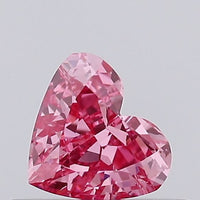 Luxurious 0.30 CT Heart Shape Fancy Vivid Pink Color VVS2 Clarity Moissanite Diamond For her Ring