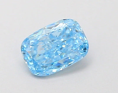 0.26 Ct Cushion Cut Fancy Vivid Blue Lab Grown Diamond - VS2 Clarity