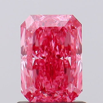 Luxurious 1.00 CT Radiant Shape Fancy Vivid Pink Color VVS2 Clarity Lab grown Diamond For her Ring