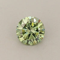 Beautiful choice 0.38 CT Round Shape Fancy Vivid Green Color VVS2 Clarity Lab Grown Diamond For Bright Wind