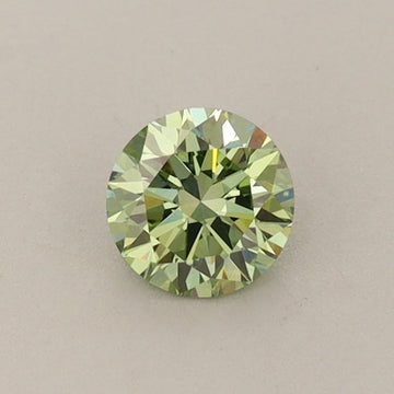 Beautiful choice 0.38 CT Round Shape Fancy Vivid Green Color VVS2 Clarity Lab Grown Diamond For Bright Wind