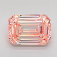 Unique Fancy Vivid Pink Color VS2 Clarity 1.53 CT Emerald Shape Moissanite Diamond For Birthday Ring
