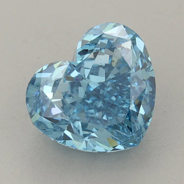Designer Of 3.06 CT Heart Shape Fancy Vivid Blue Color VS2 Clarity Moissanite  Diamond For Only Always