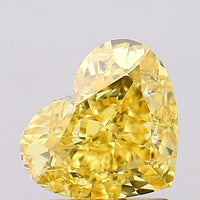 Stylish Of 1.14 CT Heart Shape Fancy Vivid Yellow Color VS2 Clarity Moissanite Diamond For Hidden Glow