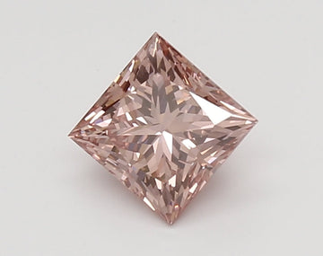 Perfect 1.00 CT Princess Shape Fancy Vivid Brown Pink Color VVS2 Clarity Moissanite Diamond For Propose Ring