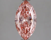 Dazzling 1.26 CT Marquise Shape Fancy Vivid Pink Color VVS2 Clarity Lab grown Diamond For Ring