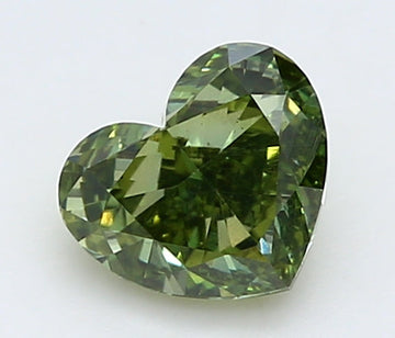Beautiful Fancy Vivid Green Color VS2 Clarity 0.39 CT Heart Shape Moissanite Diamond For Gift Ring