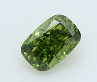 Sparkling 0.26 CT Cushion Shape Fancy Vivid Green Color VS2 Clarity Lab Grown Diamond For Quiet Rain