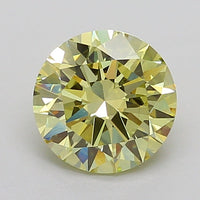 Minimalist 2.63 CT Round Shape Fancy Yellow Color VS1 Clarity Moissanite Diamond For Gift Ring