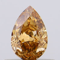 Great 0.40 CT Pear Shape Fancy Light  Brown Color VVS1 Clarity Lab Grown Diamond For Found Time