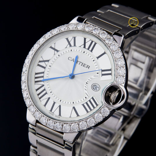 Men Watch Diamond On the Basal with Moissonite By Ivevar Luxury.