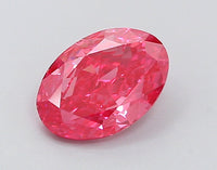 Classic Of 1.61 CT Oval Shape Fancy Vivid Pink Color VS2 Clarity Lab Grown Diamond For Gold Silence