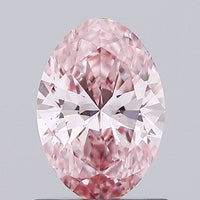 Classic Of 0.90 CT Oval Shape Fancy Intense Pink Color VS2 Clarity Lab Grown Diamond For Sweet air