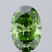 Bold Beauty Of 4.08 CT Oval Shape Fancy Vivid Green Color VS2 Clarity Lab Grown Diamond For The Still
