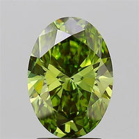 Elegant Of 2.06 CT Oval Shape Fancy Vivid Green Color VS2 Clarity Moissanite Diamond For After Her