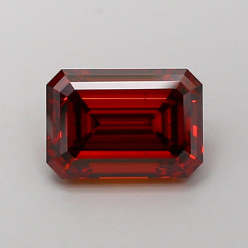 Bold Beauty Of 2.26 CT Emerald Shape Fancy Vivid Brownish Orange Color VS2 Clarity Lab Grown Diamond For Long After