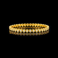 1.08 TCW Modern Elegance Bezel Set Lab Diamond Tennis Bracelet in Gold Sparkle For Her By Ivevar
