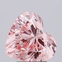 Classic Of 3.00 CT Heart Shape Fancy Intense Pink Color VS2 Clarity Lab Grown Diamond For Open Skies