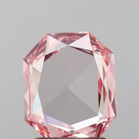 Classic Fancy Intense Pink Color 1.36 CT Rose Cut Shape SI1 Clarity Moissanite Diamond For Cocktail Ring
