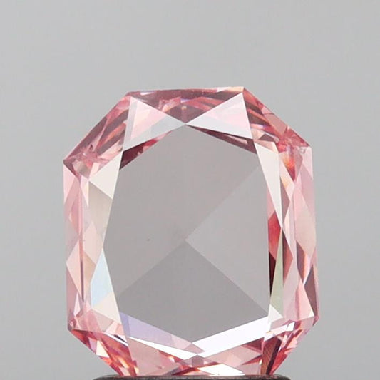 Classic Fancy Intense Pink Color 1.36 CT Rose Cut Shape SI1 Clarity Moissanite Diamond For Cocktail Ring