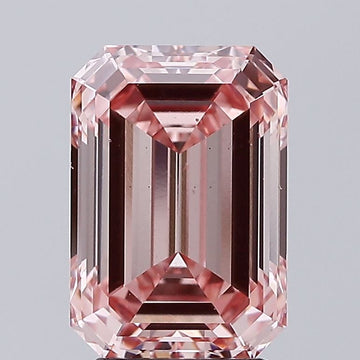 Classic Of 3.29 CT Emerald Shape Fancy Intense Pink Color VS2 Clarity Lab Grown Diamond For That Look