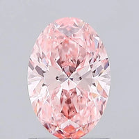 Bright Of 0.90 CT Oval Shape Fancy Vivid Pink Color VS2 Clarity Moissanite Diamond For Sound Time