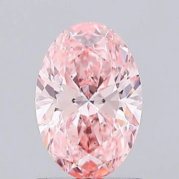 Bright Of 0.90 CT Oval Shape Fancy Vivid Pink Color VS2 Clarity Moissanite Diamond For Sound Time