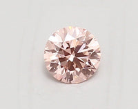 Crazy 0.37 CT Round Shape Fancy Vivid Pink Color VVS1 Clarity Lab Grown Diamond For Calm Steps