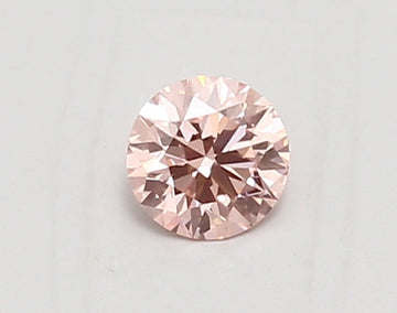 Crazy 0.37 CT Round Shape Fancy Vivid Pink Color VVS1 Clarity Lab Grown Diamond For Calm Steps