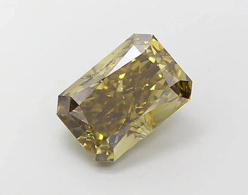 Exclusive Of 4.54 CT Emerald Shape Fancy Light Yellow Brown Color VS2 Clarity Moissanite Diamond For Kind Storm