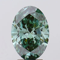 Minimalist Of 3.32 CT Oval Shape Fancy Vivid Green Color VS2 Clarity Moissanite Diamond For Final Drift