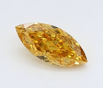 Classic Of 0.94 CT Marquise Shape Fancy Vivid Yellow Color VS1 Clarity Lab Grown Diamond For Still Love