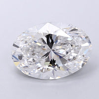 Fantastic 3.07 CT Oval Shape D Color VVS2 Clarity Lab grown Diamond For Warm Echo