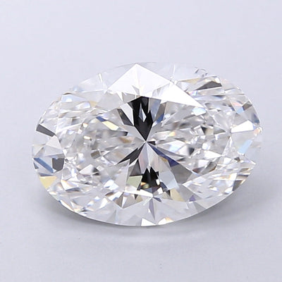 3.07 Ct Oval Cut Lab Grown Diamond - D Color, VVS2 Clarity