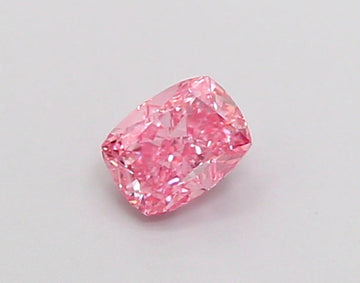 Minimalist 0.33 CT Cushion Shape Fancy Vivid Pink Color VS2 Clarity Lab Grown Diamond For Endless Calm
