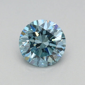 Special choice 0.39 CT Round Shape Fancy Vivid Blue Color VVS2 Clarity Lab Grown Diamond For Slow Fade
