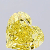 Latest Of 3.23 CT Heart Shape Fancy Intense Yellow Color VS2 Clarity Moissanite Diamond For Her Gaze