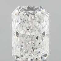 Shiny E Color SI1 Clarity 2.03 CT Radiant Shape Lab grown Diamond For Wedding Ring