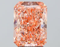 Cocktail 3.09 CT Radiant Shape Fancy Vivid Pink Color VS2 Clarity Lab Grown Diamond For One Touch