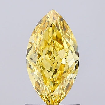 Great VS1 Clarity 1.30 CT Marquise Shape Fancy Intense Brownish Yellow Color Moissanite Diamond For Custom Ring