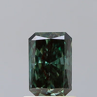 Luxury 1.01 CT Radiant Shape Fancy Vivid Green Color VS1 Clarity Moissanite Diamond For Anniversary Ring